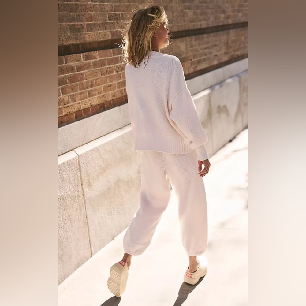 FREE PEOPLE Hailee Cardi  Set - Powder Sand 🎉 NWOT - Picture 7 of 15